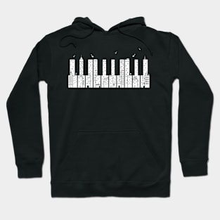 Piano Skyline - Keyboard Music Hoodie